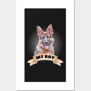 shepherd dog, dog shirt, shepherd dog breed, german shepherd, german shepherd gift, alsatian, herding dog, guard dog Posters and Art